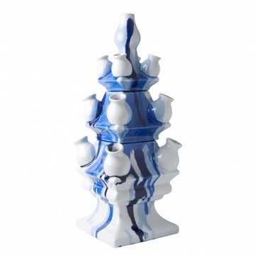 Tulpenvaas handbeschilderd hoogte 41 breedte 19 cm 299