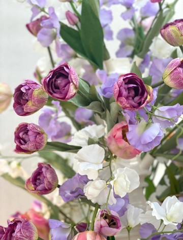 Tulpenvaas met tulpen 130 cm hoogte 70cm diameter 1695 4